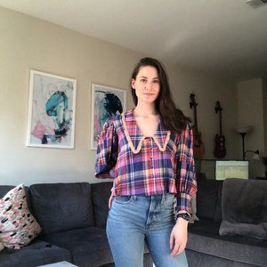 Free People Bexley Plaid Top